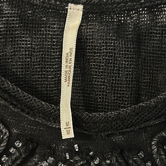 Women’s Free People Sassy Soutache Skater Grey Embellished Dress Size Medium - Picture 6 of 11